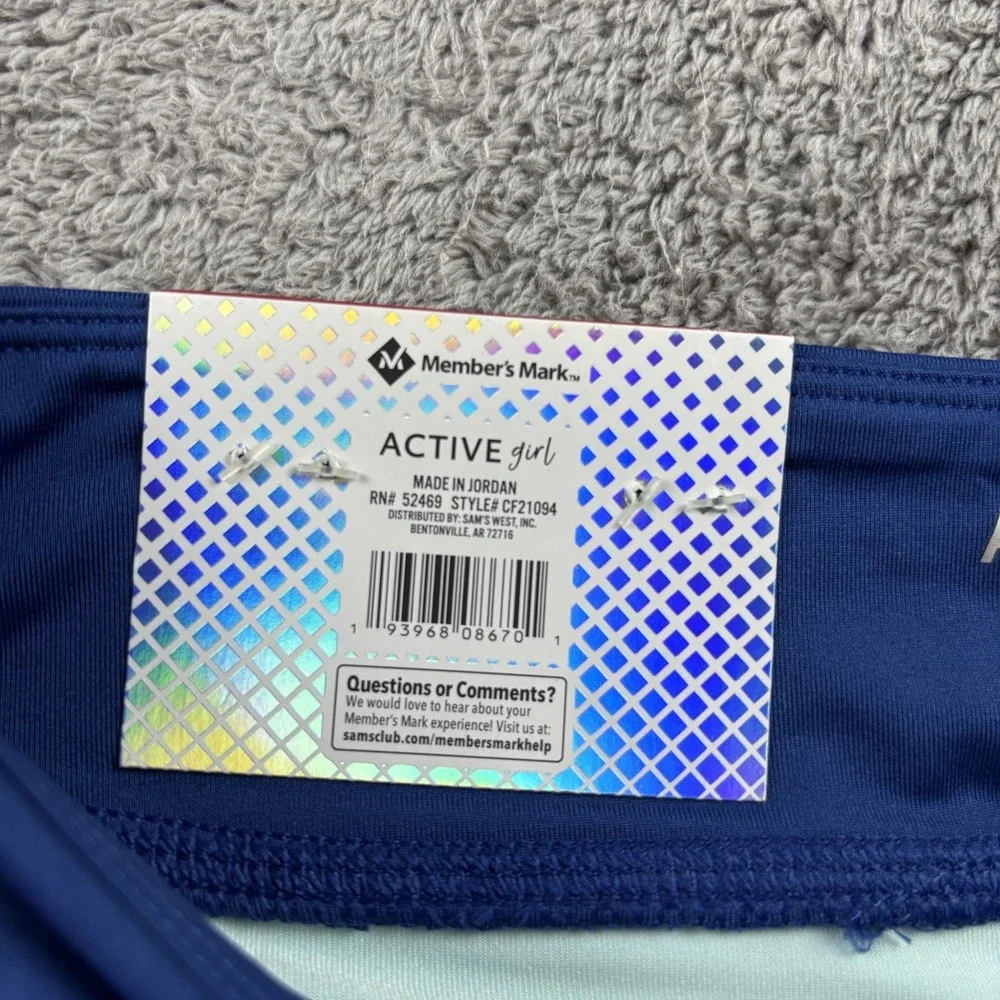 Member's Mark Active Skort Built in Shorts Girls ‎ 7/8 Blue